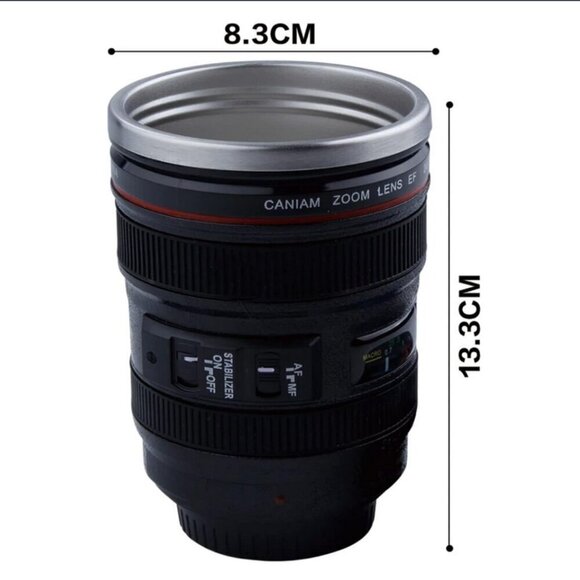 Camera Lens Stainless Steel Coffee Mug - Picture 5 of 5